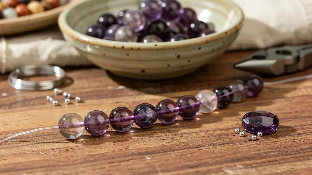 Jewelry Making 101: How to Make an Amethyst Bead Bracelet - The Bead Traders