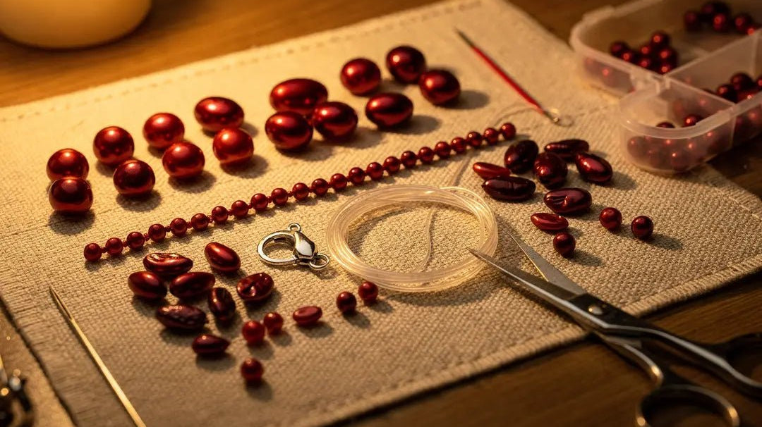 Red Pearl Beads: Sizes, Shapes and Stringing Guide - The Bead Traders