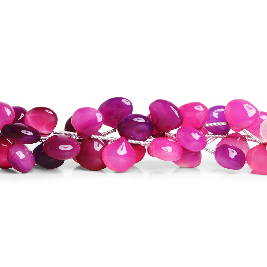 10-12mm Purple Chalcedony Plain Hearts 8 inch 15 beads - The Bead Traders