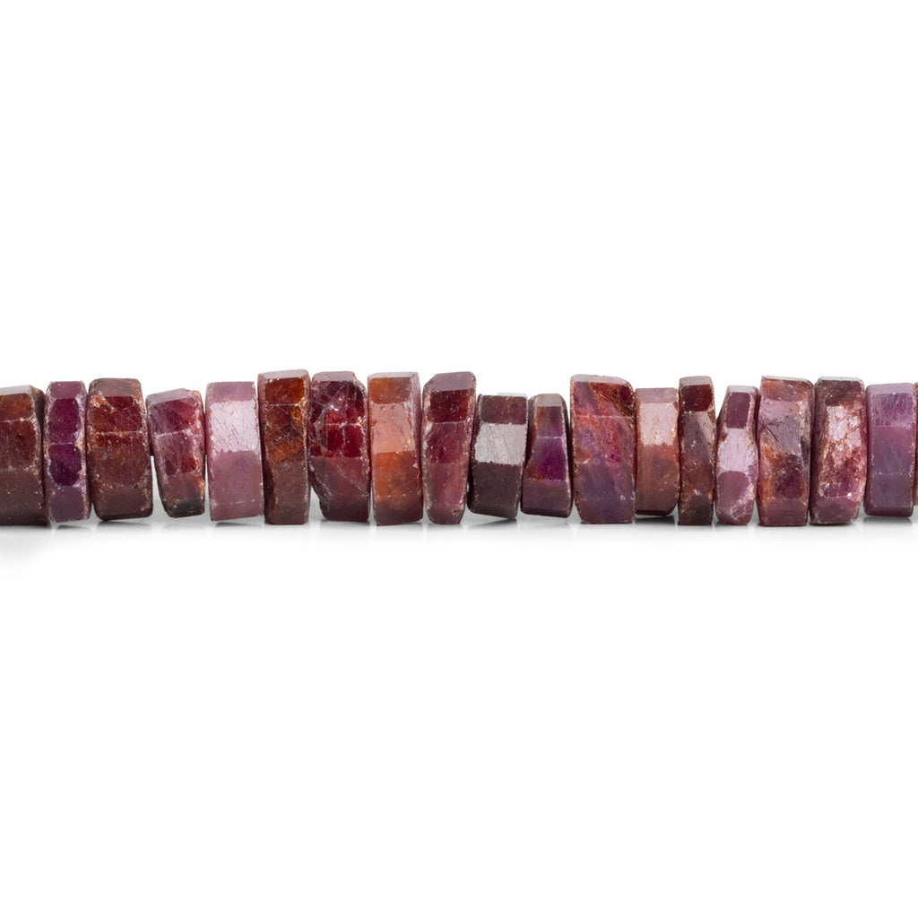 10-13mm Ruby Natural Crystal Heishis 16 inch 85 beads - The Bead Traders