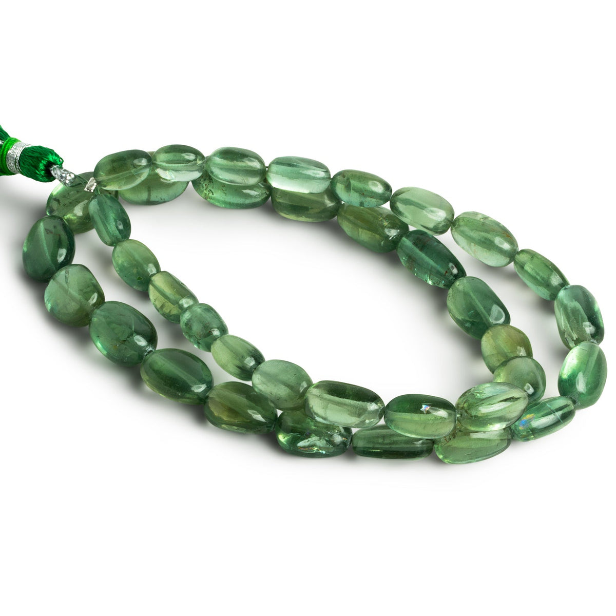 10x7mm Green Apatite Plain Ovals 15 inch 36 beads - The Bead Traders