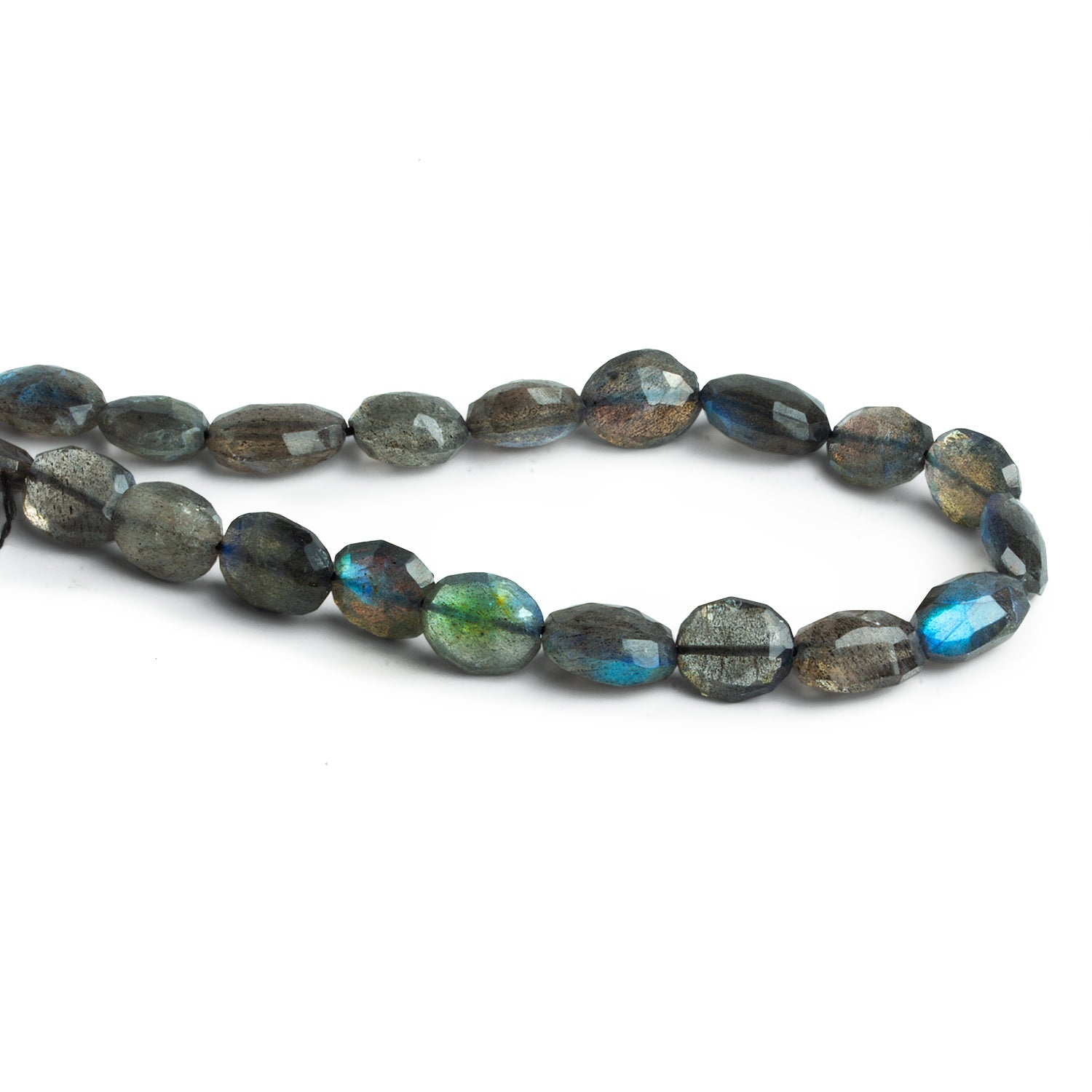10x8mm Labradorite Faceted Ovals 8 inch 18 beads - The Bead Traders