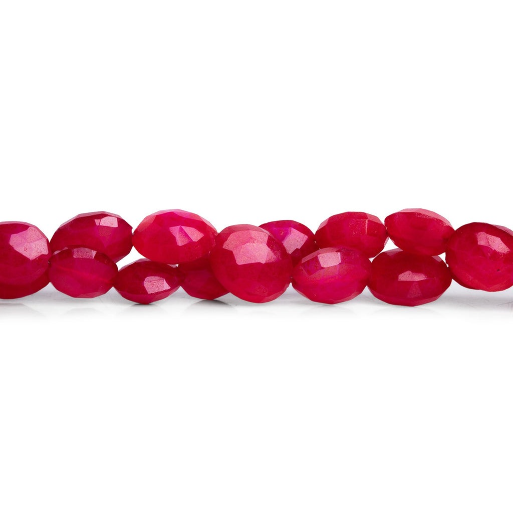 11x10mm Pink Chalcedony Faceted Ovals 8 inch 18 beads - The Bead Traders