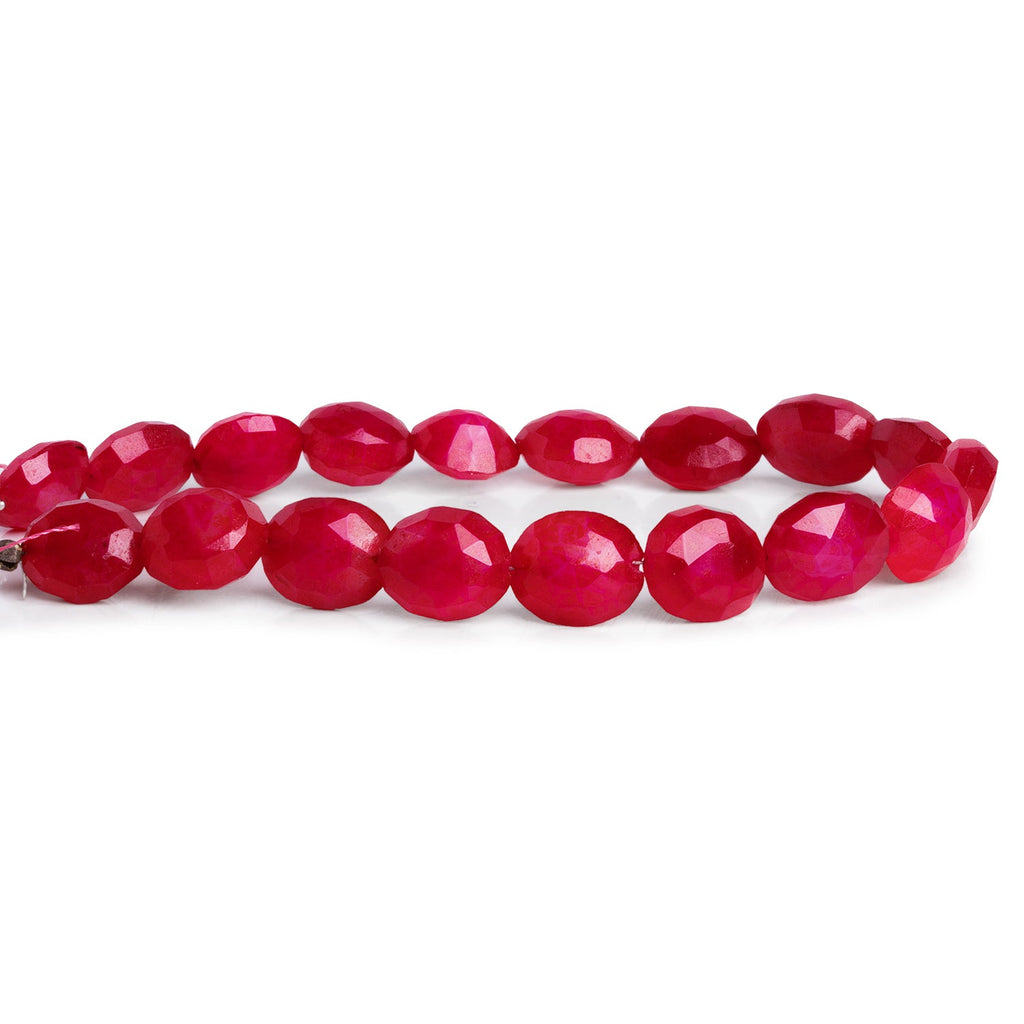 11x10mm Pink Chalcedony Faceted Ovals 8 inch 18 beads - The Bead Traders