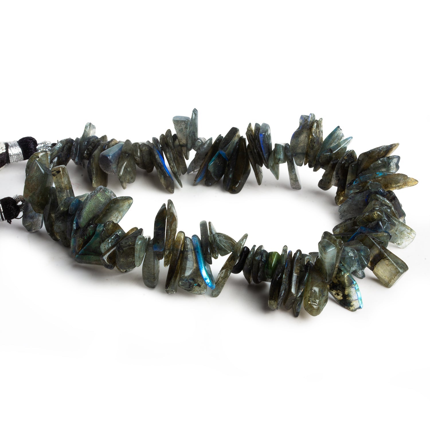 11x7mm Labradorite Chips 8 inch 100 beads - The Bead Traders