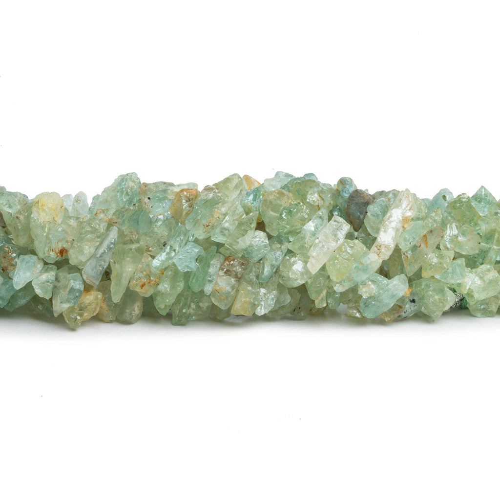 11x8mm Aquamarine Natural Crystals 7.5 inch 47 beads - The Bead Traders