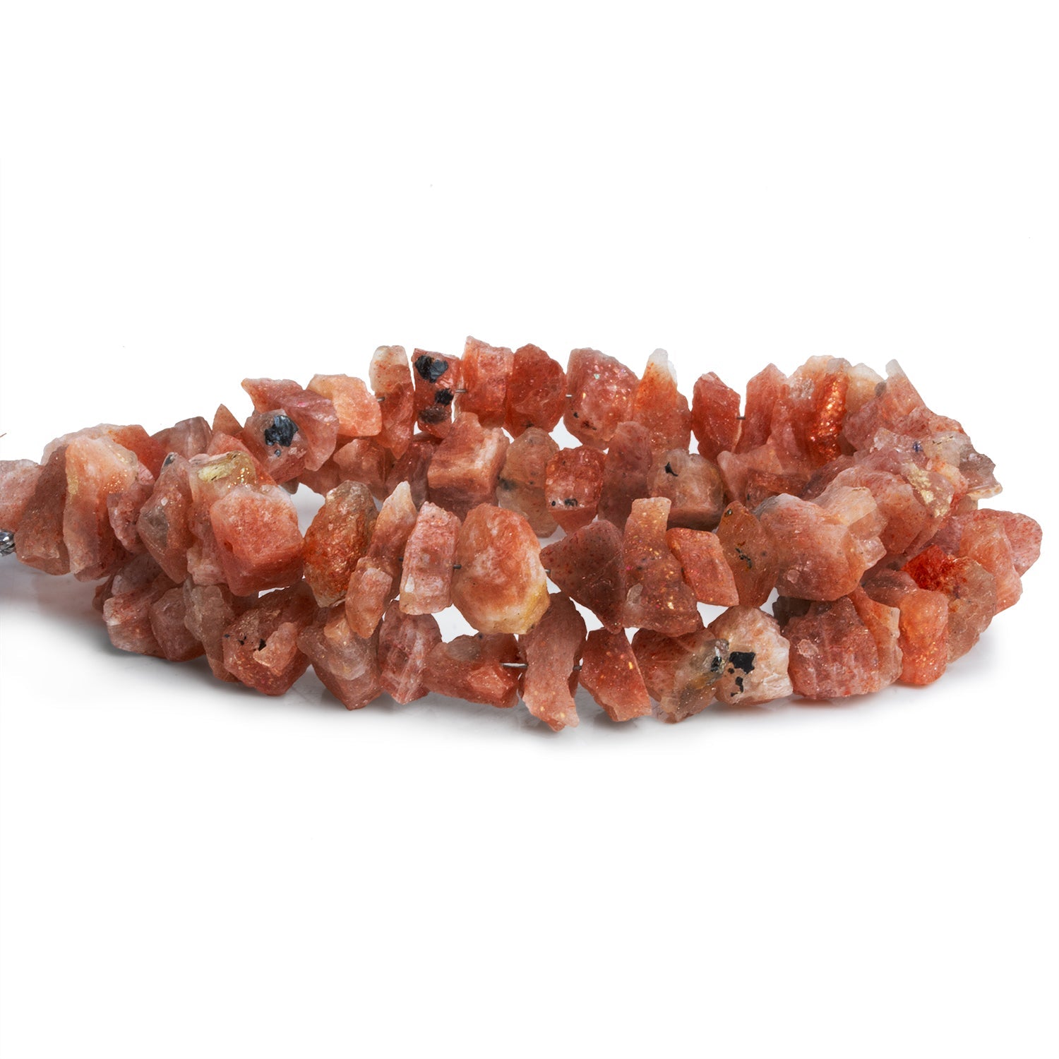 11x8mm Sunstone Natural Crystals 15 inch 75 beads - The Bead Traders