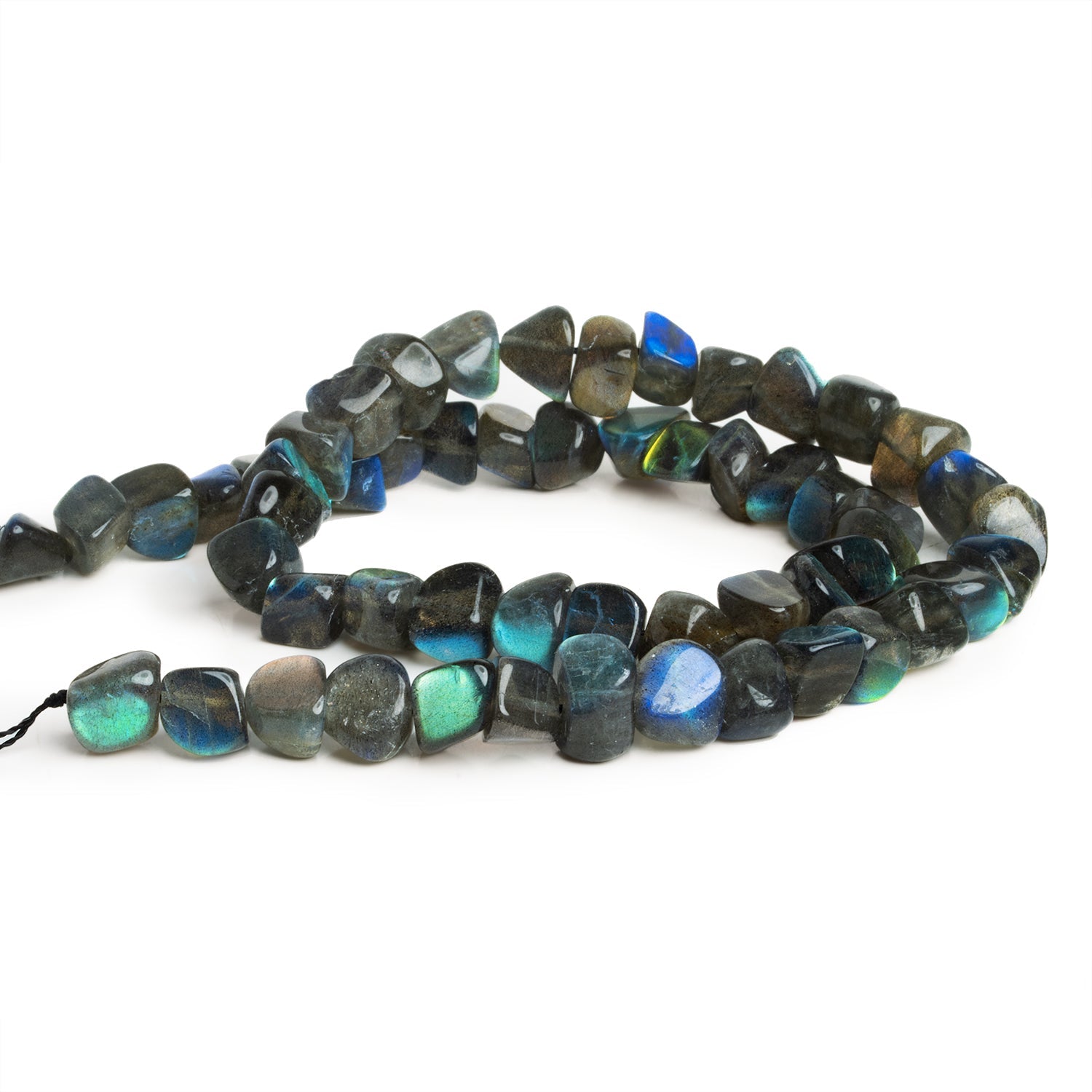 11x9mm Labradorite Plain Nuggets 16 inch 41 beads - The Bead Traders