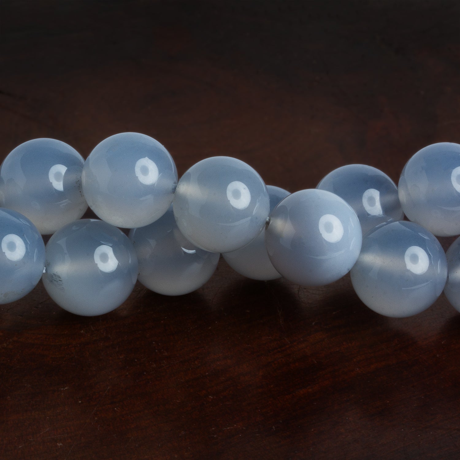 12mm Turkish Chalcedony Plain Rounds 16 inch 33 beads - The Bead Traders