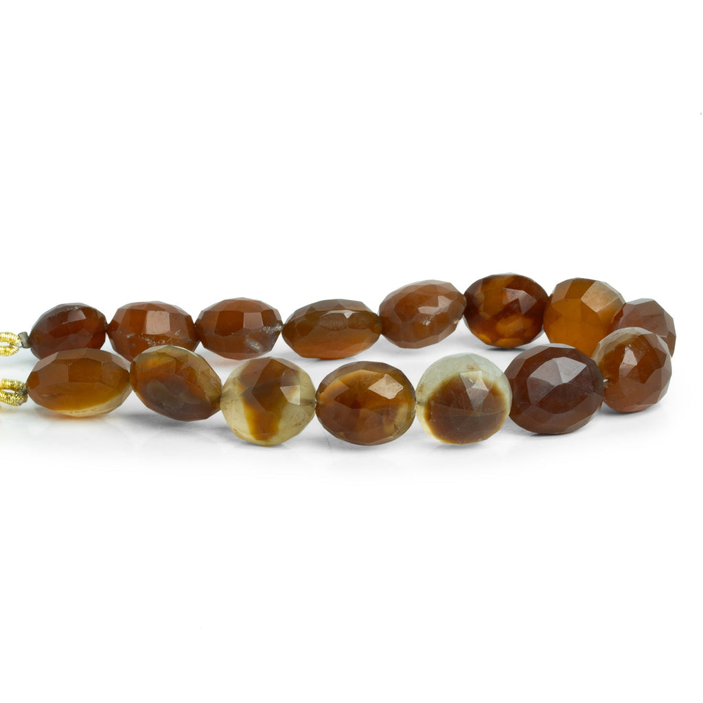 12x11mm Yellow Brown Chalcedony Ovals 8 inch 15 beads - The Bead Traders