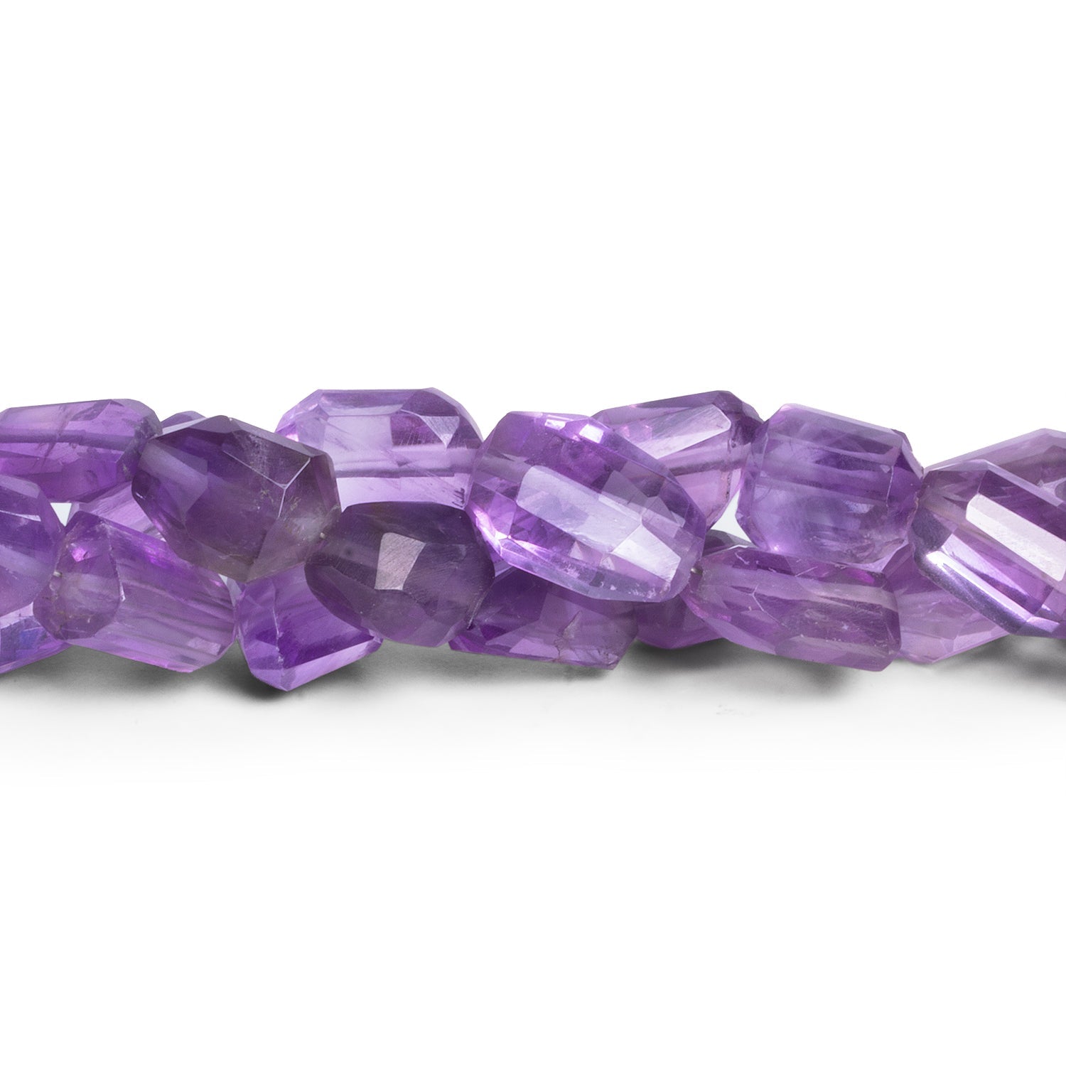 12x9mm Amethyst Faceted Nuggets 10 inch 20 beads - The Bead Traders