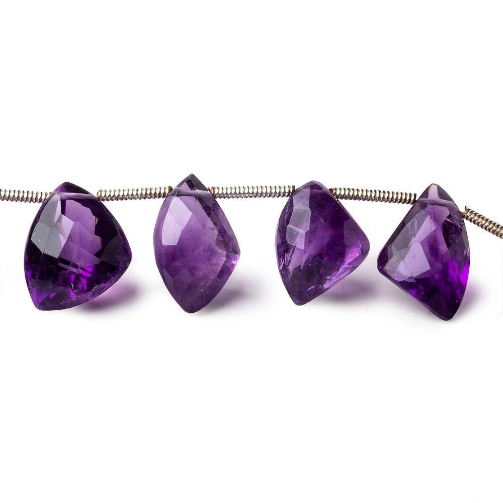 12x9mm Amethyst Faceted Nuggets 9 inch 18 beads - The Bead Traders