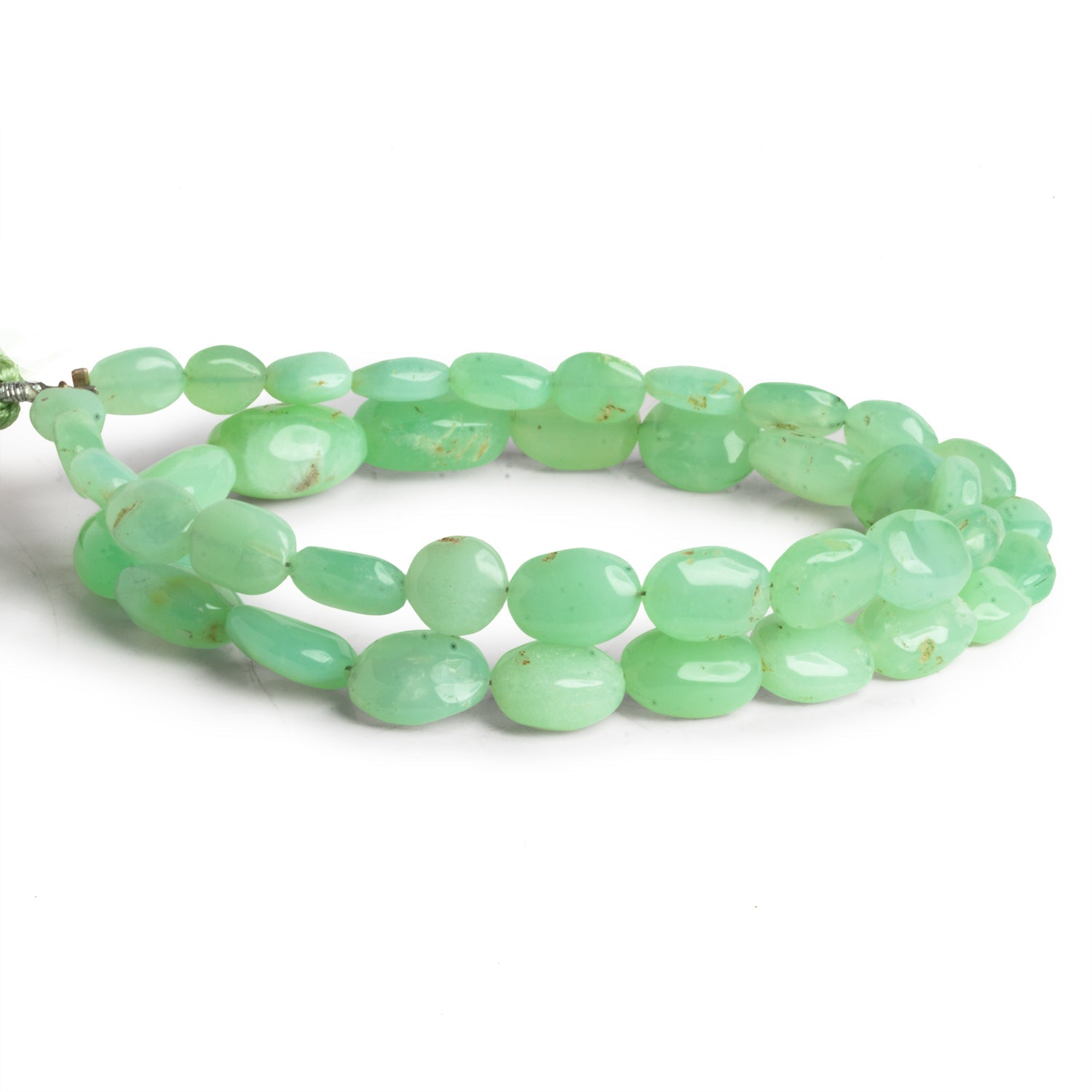 12x9mm Chrysoprase Plain Ovals 16 inch 40 beads - The Bead Traders