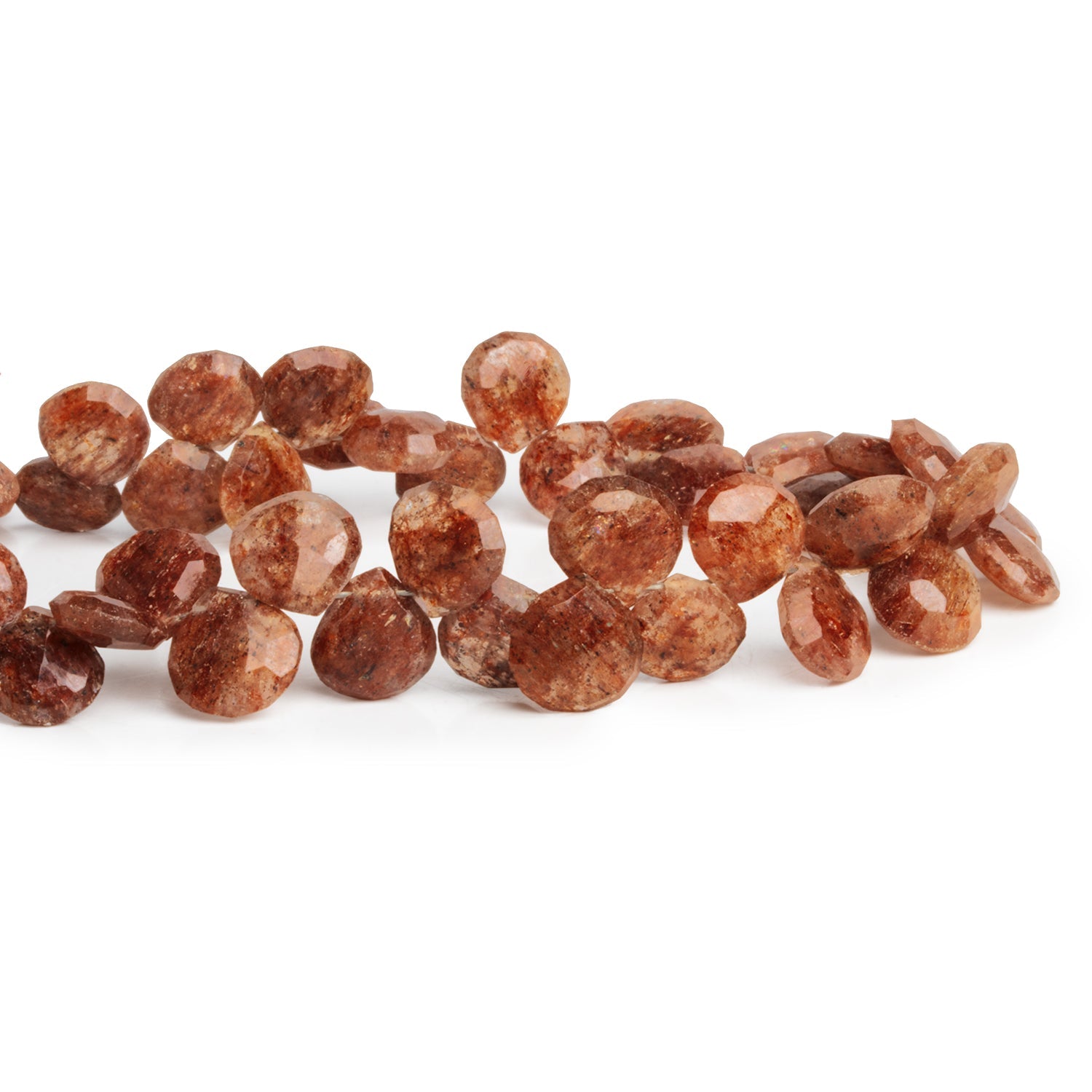 12x9mm Ferrous Quartz Faceted Pears 7.5 inch 35 beads - The Bead Traders