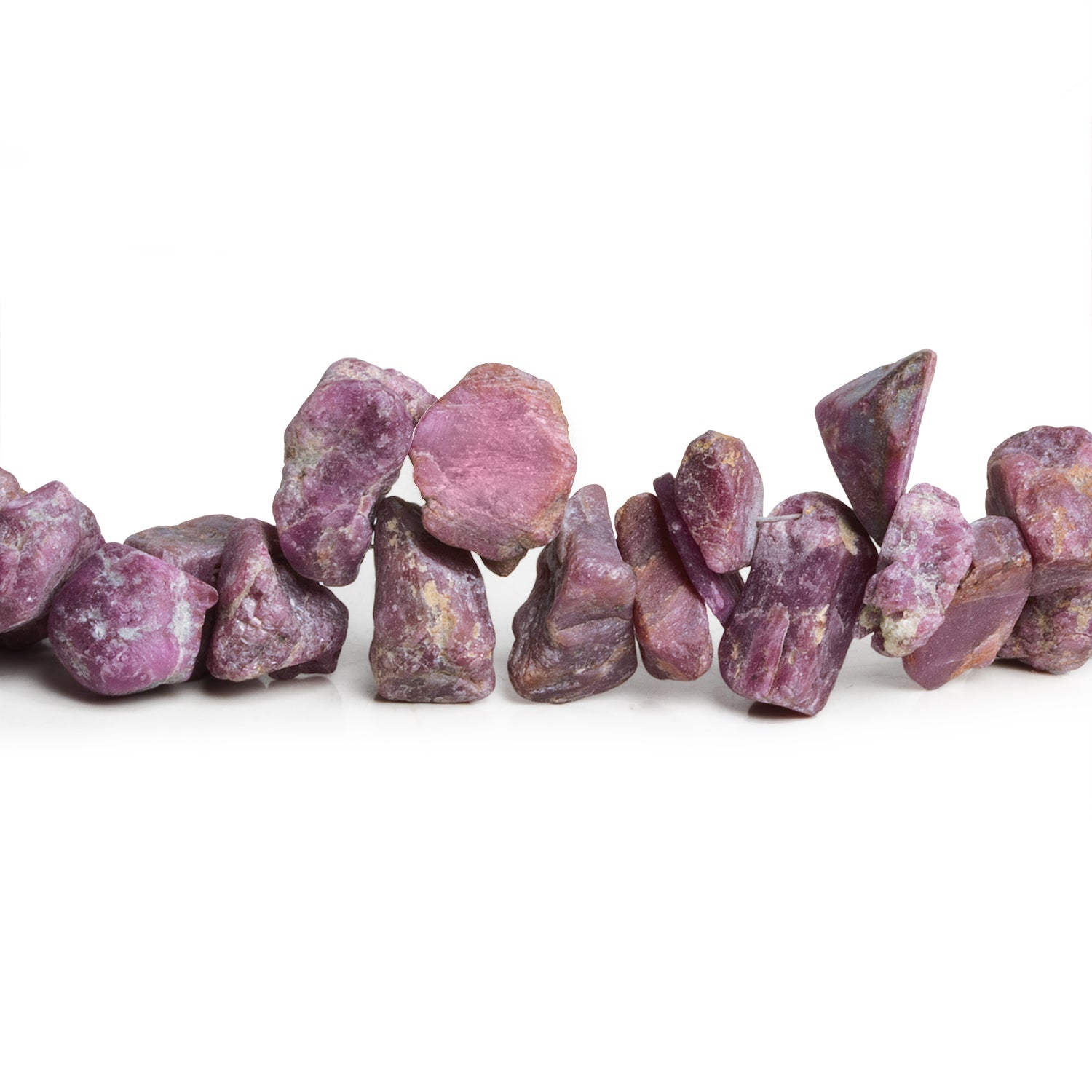 12x9mm Ruby Natural Crystals 16 inch 90 beads - The Bead Traders