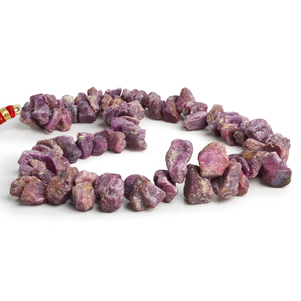 12x9mm Ruby Natural Crystals 16 inch 90 beads - The Bead Traders