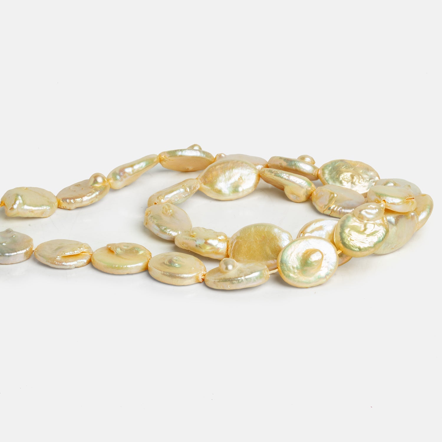 13x10mm Lemon Drop Oval Pearls 15 inch 26 beads - The Bead Traders