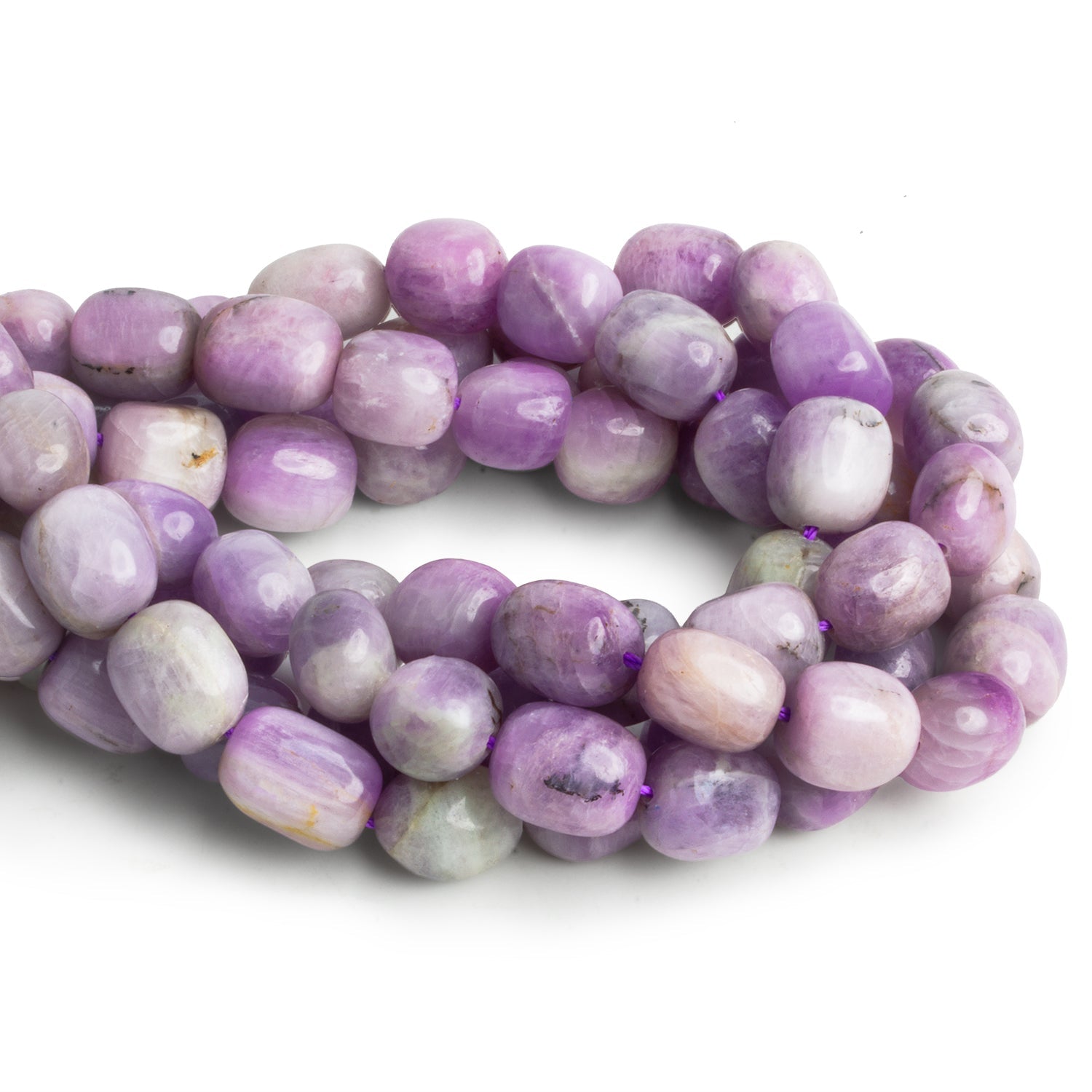 13x11mm Kunzite Plain Nuggets 16 inch 29 beads - The Bead Traders