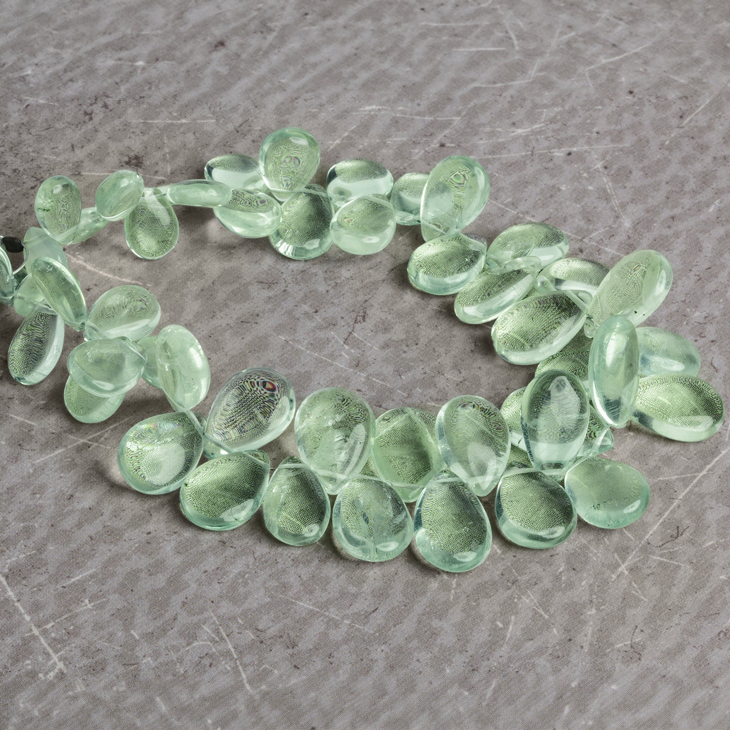 13x8mm Fluorite Plain Pears 7.5 inch 44 beads - The Bead Traders