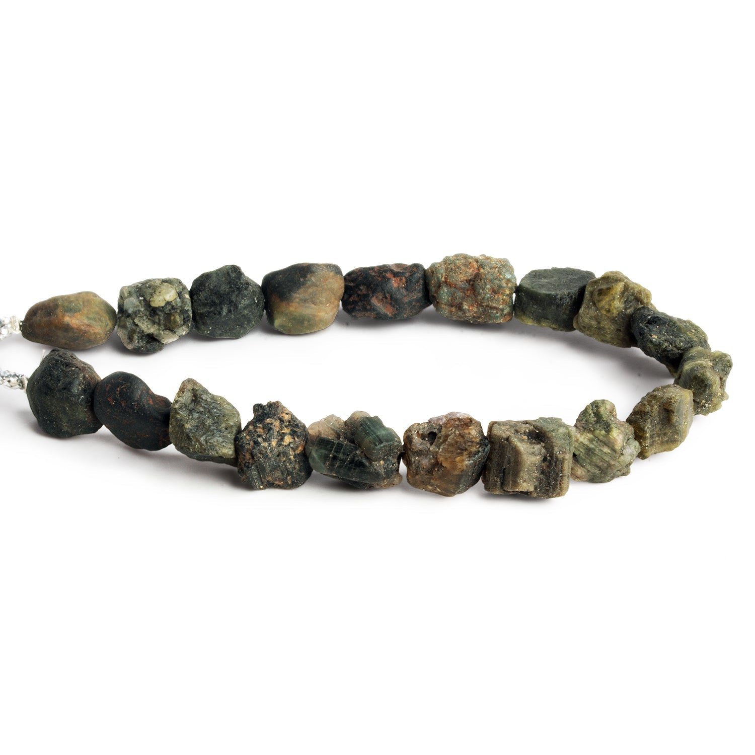 13x9mm Tourmaline Natural Crystals 7.5 inch 17 beads - The Bead Traders