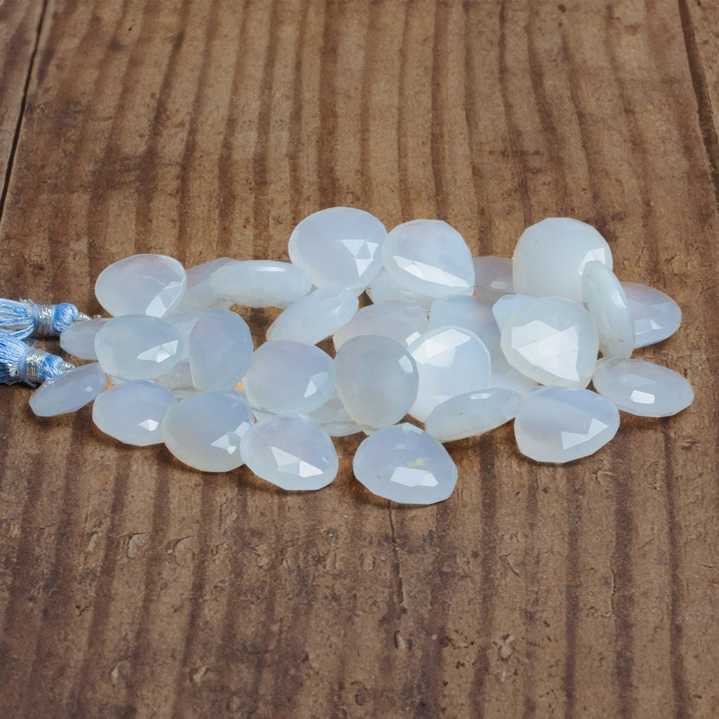 14-20mm Turkish Chalcedony Faceted Hearts 8.5 inch 34 beads - The Bead Traders