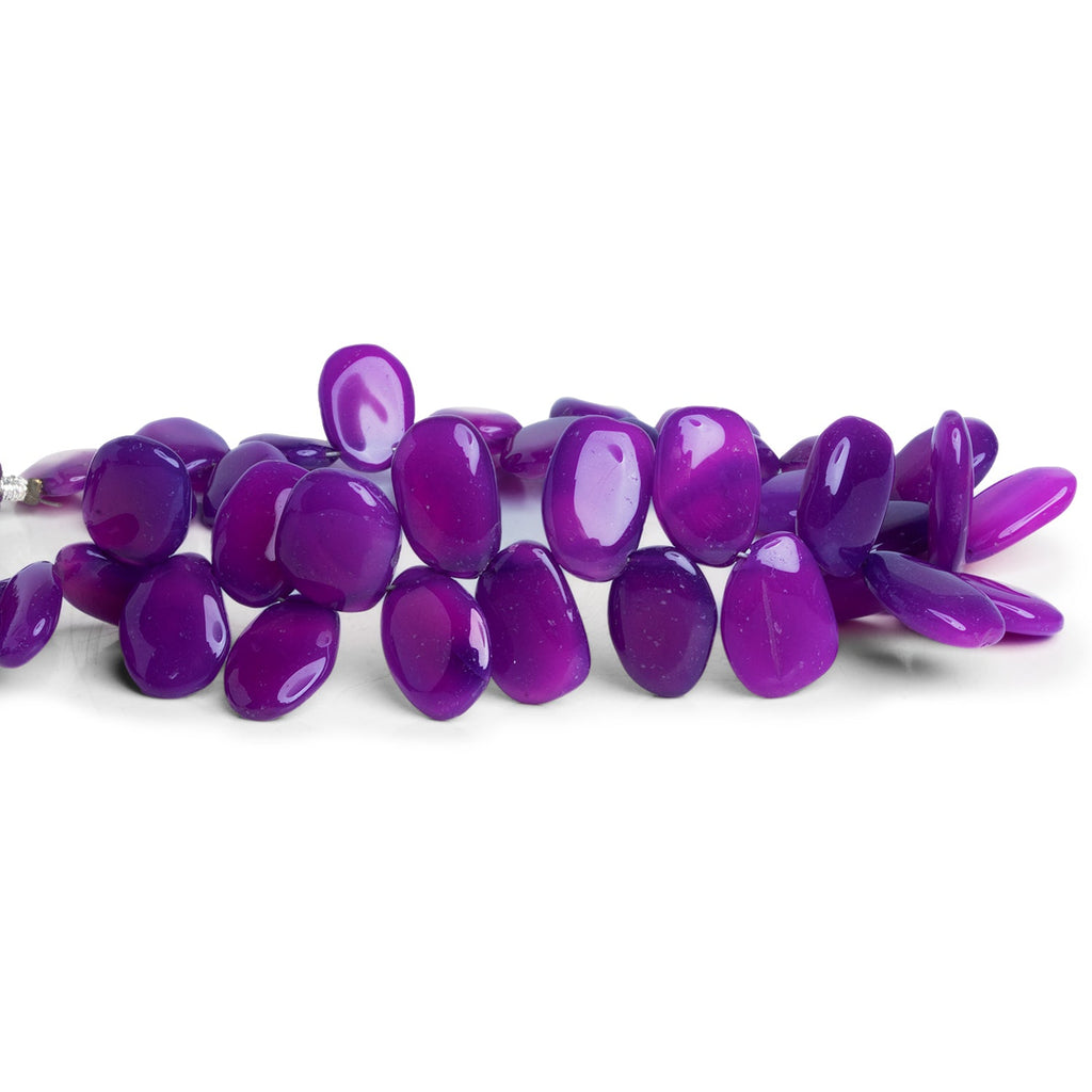 14x10mm Purple Chalcedony Plain Nuggets 8 inch 33 beads - The Bead Traders