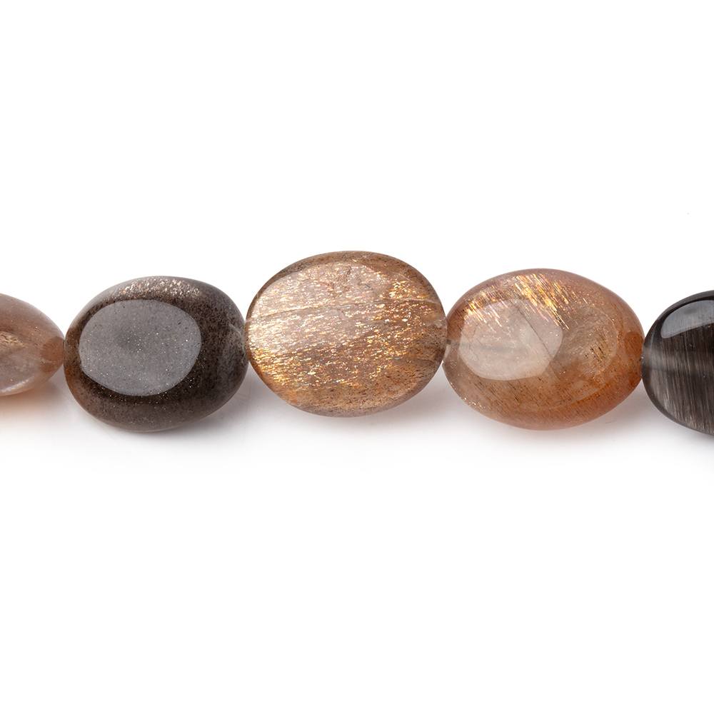 14x11mm Feldspar Plain Ovals 16 inch 30 beads - The Bead Traders