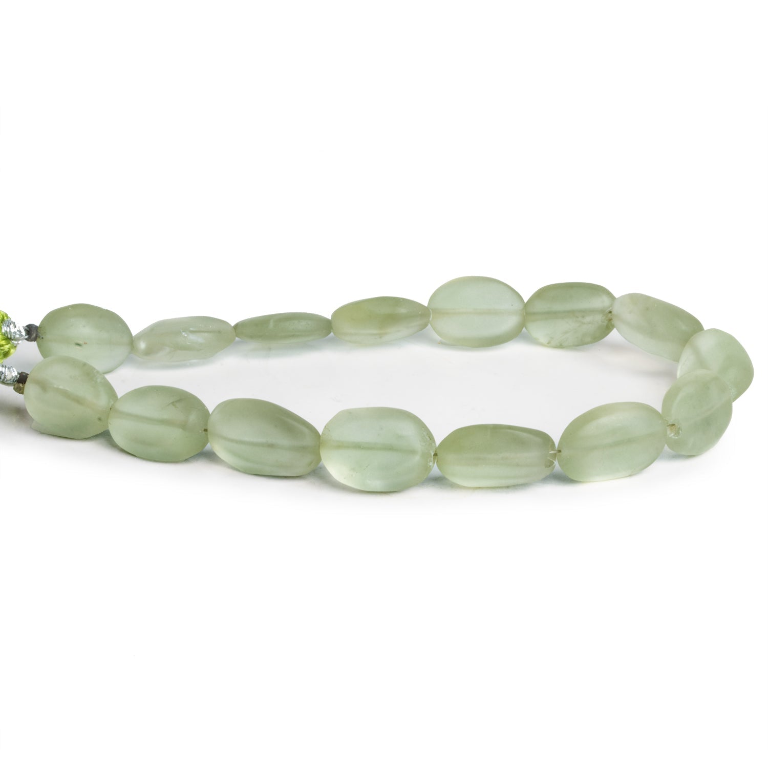 14x11mm Matte Prasiolite Plain Ovals 7.5 inch 13 beads - The Bead Traders