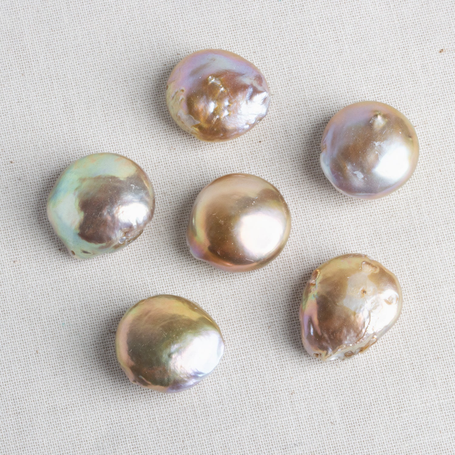 15-18mm Golden Rose Coin Pearl Focal 1 Piece - The Bead Traders