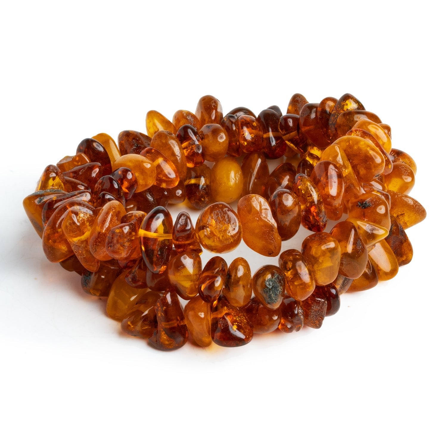 15x11mm Natural Baltic Amber Plain Nugget Beads 28 inch 95 pieces - The Bead Traders