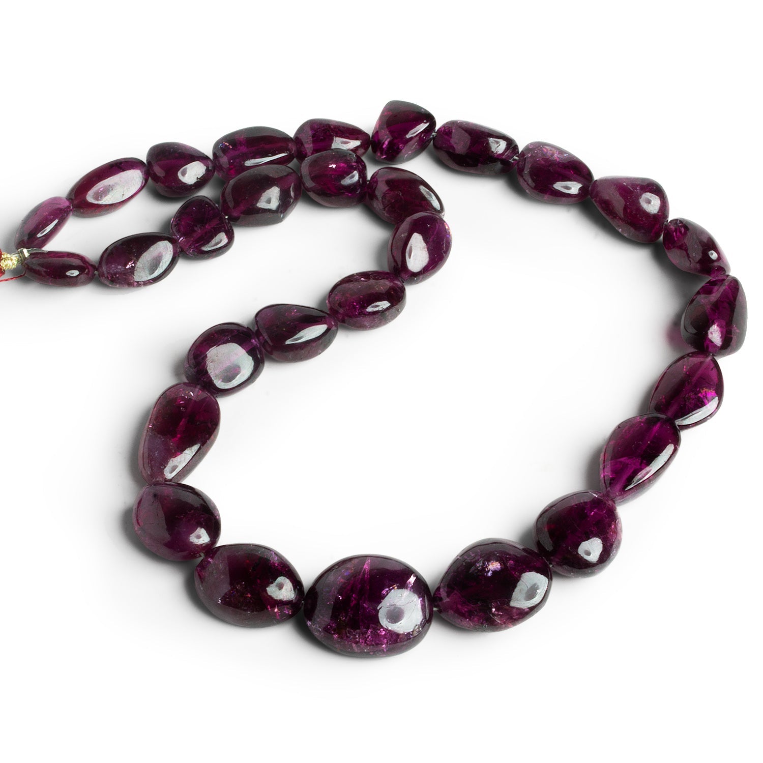 15x12mm Rhodolite Garnet Plain Nuggets 16 inch 28 beads - The Bead Traders