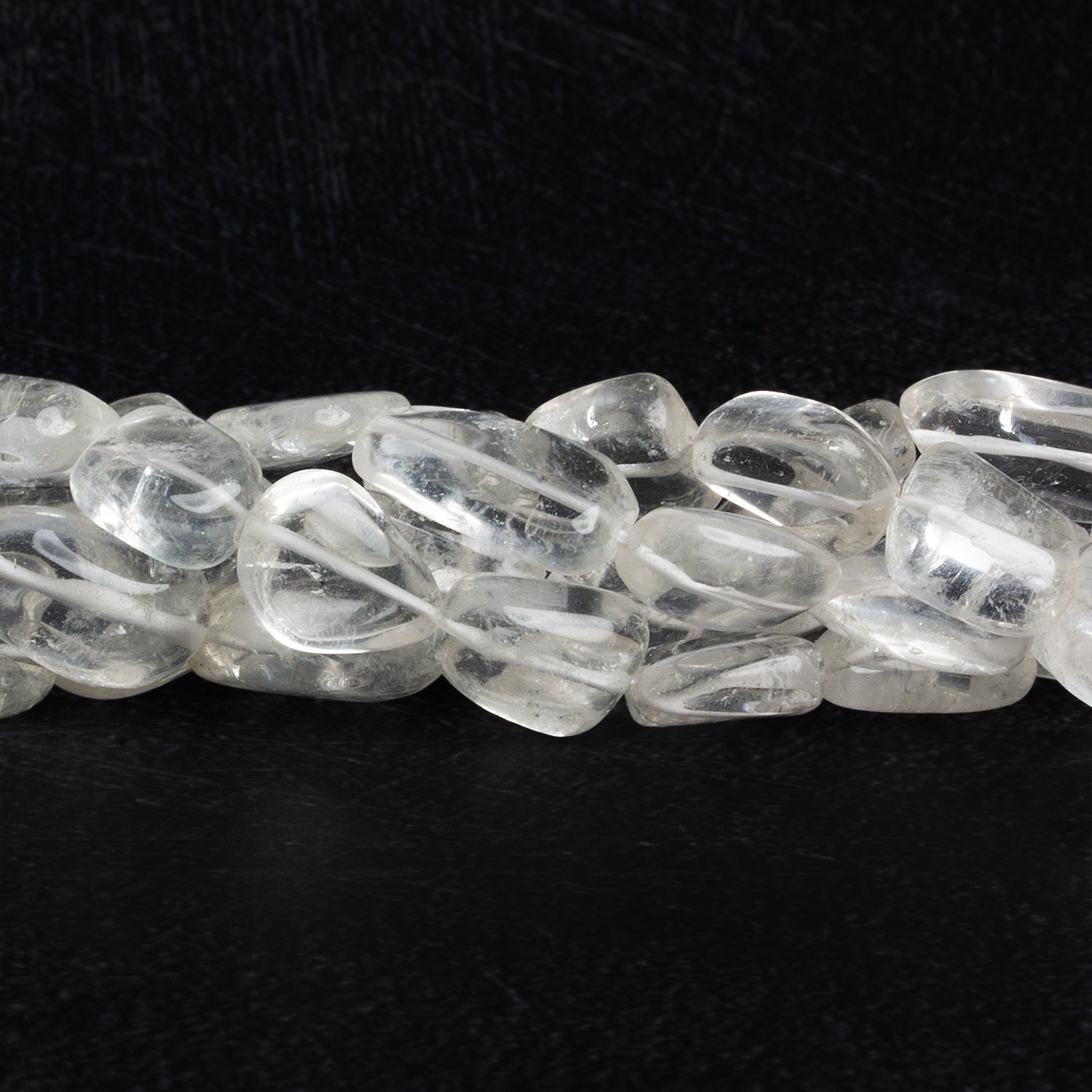 15x13mm Crystal Quartz Handcut Nuggets 12 inch 20 beads - The Bead Traders