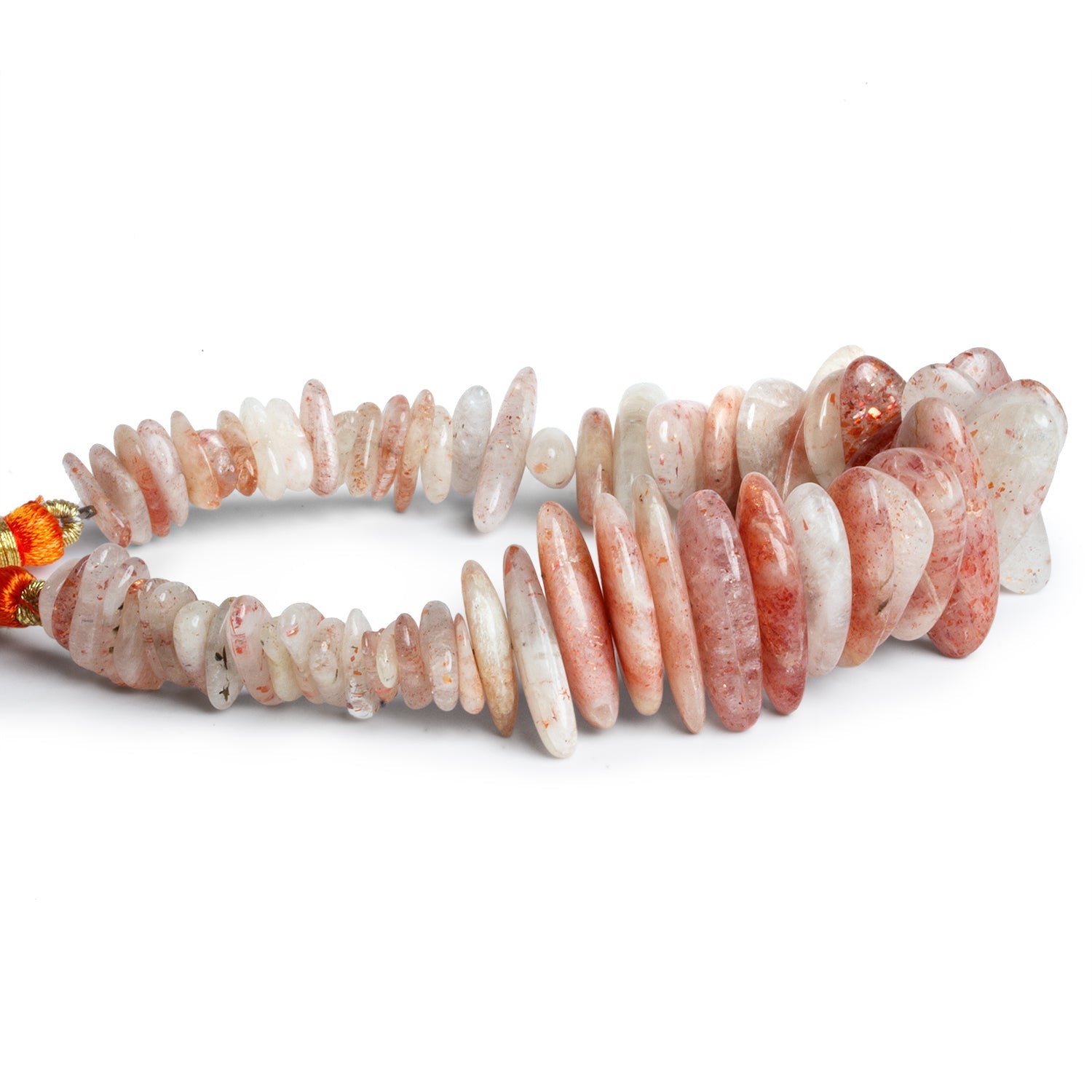 15x9mm Sunstone Long Chips 7.5 inch 45 beads - The Bead Traders