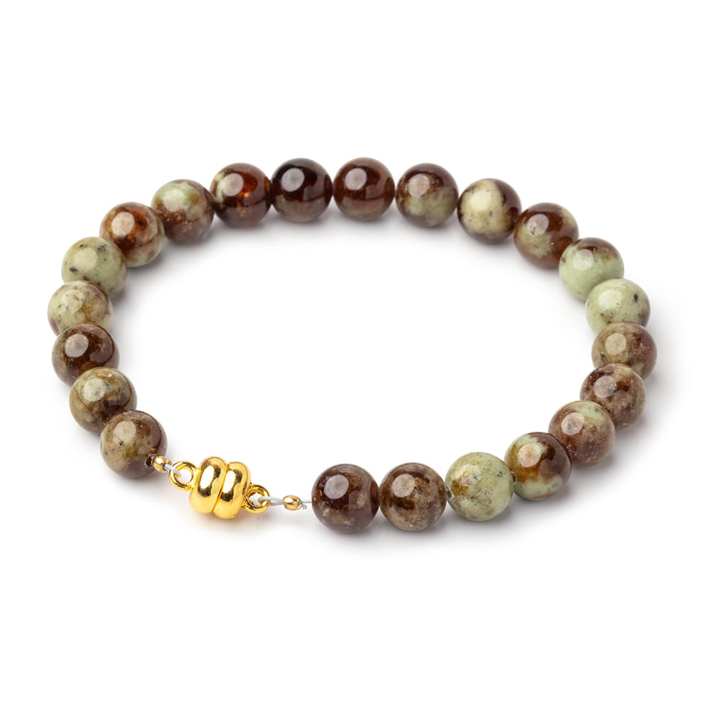 7mm Gold plated Magnetic Clasp Set of 5 pieces - TheBeadTraders.com