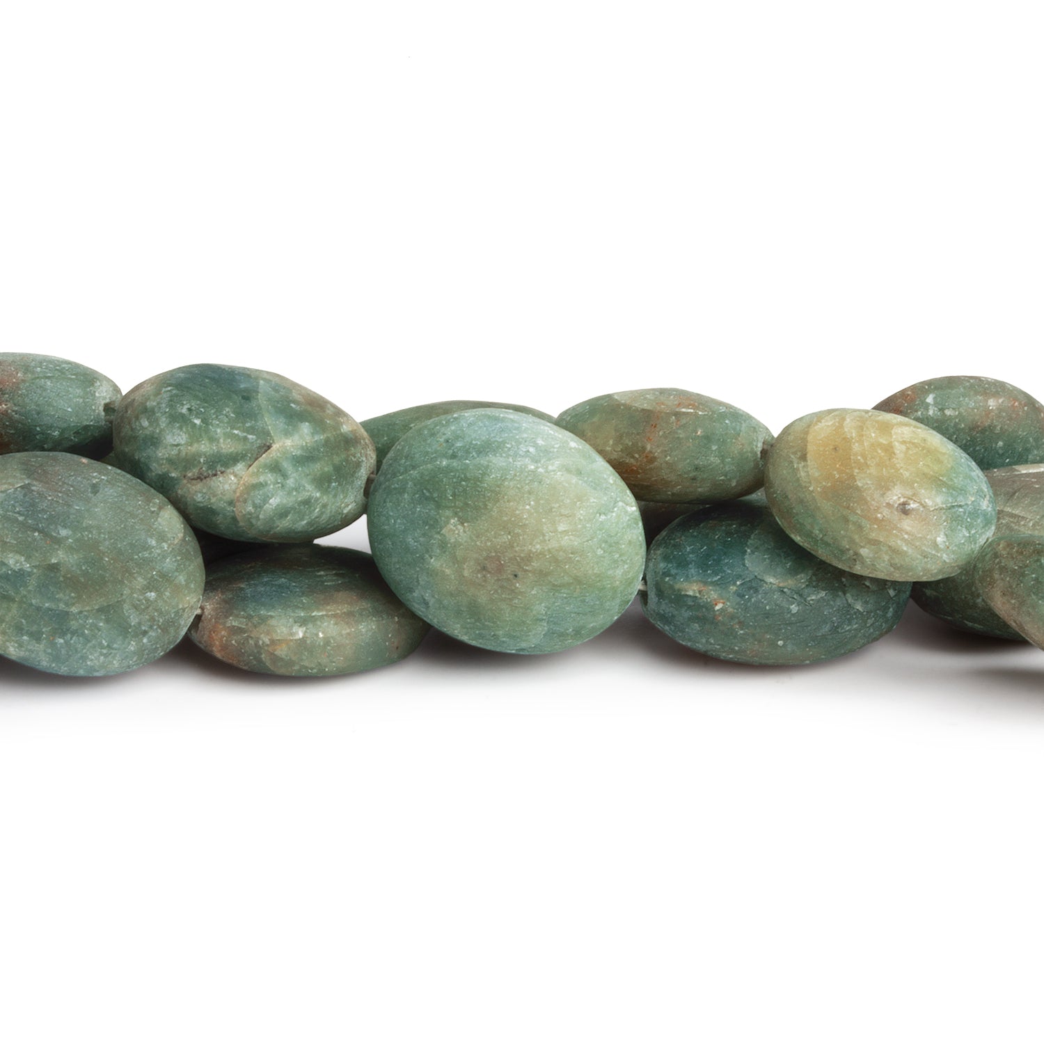 16x13mm Matte Sapphire Ovals 8 inch 13 beads - The Bead Traders