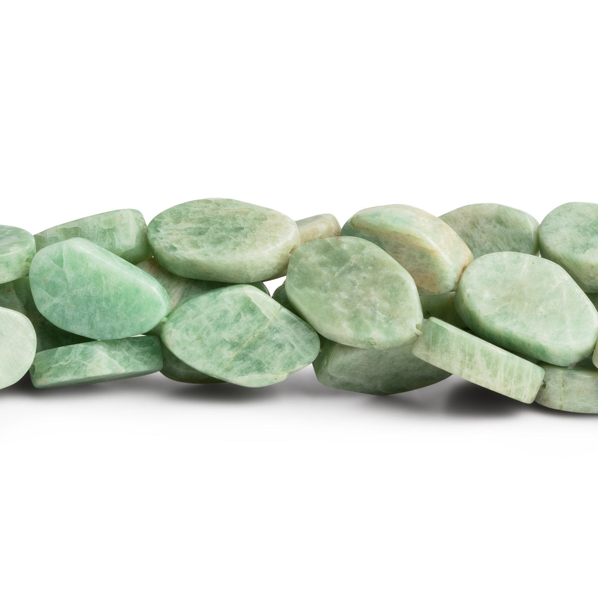 17x12mm Amazonite Plain Nuggets 16 inch 24 beads - The Bead Traders