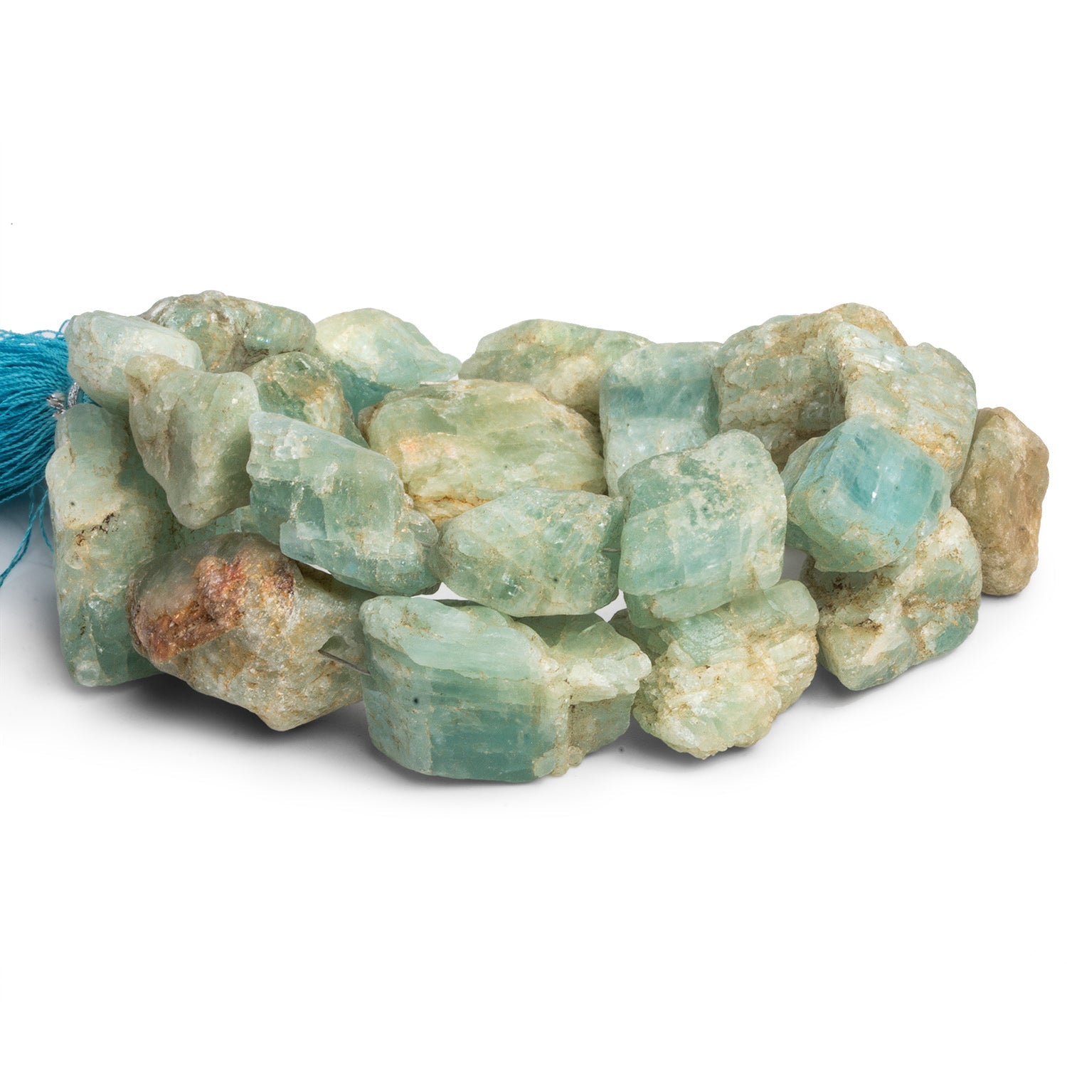 17x14mm Aquamarine Natural Crystals 15 inch 22 beads - The Bead Traders