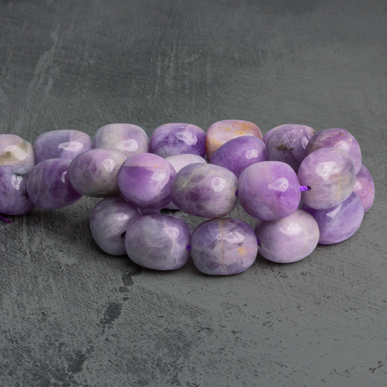 17x14mm Kunzite Plain Nuggets 16 inch 23 beads - The Bead Traders