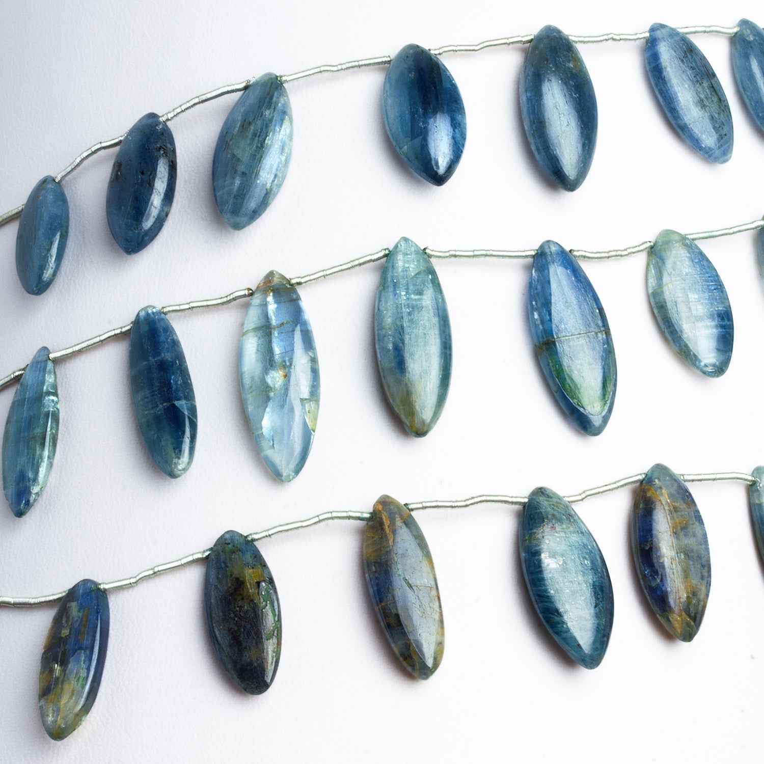 17x8mm Kyanite Plain Marquises 7 inch 13 beads - The Bead Traders
