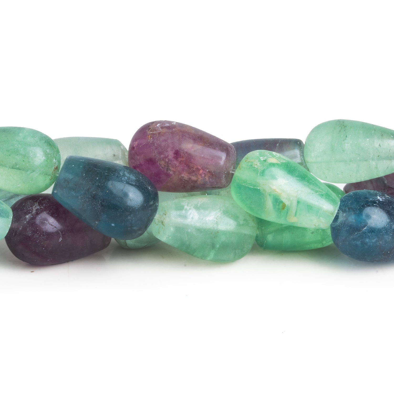 18x12mm Fluorite Plain Teardrop 16 inch 22 beads - The Bead Traders
