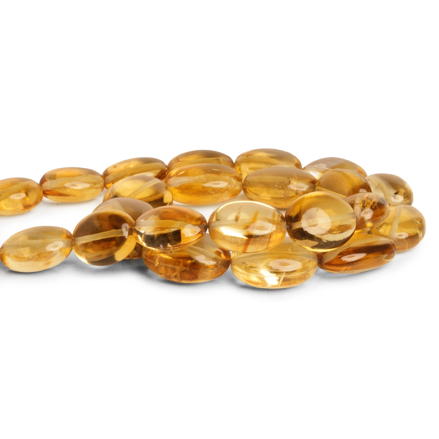 18x14mm Citrine Plain Nuggets 16 inch 22 beads AA Grade - The Bead Traders