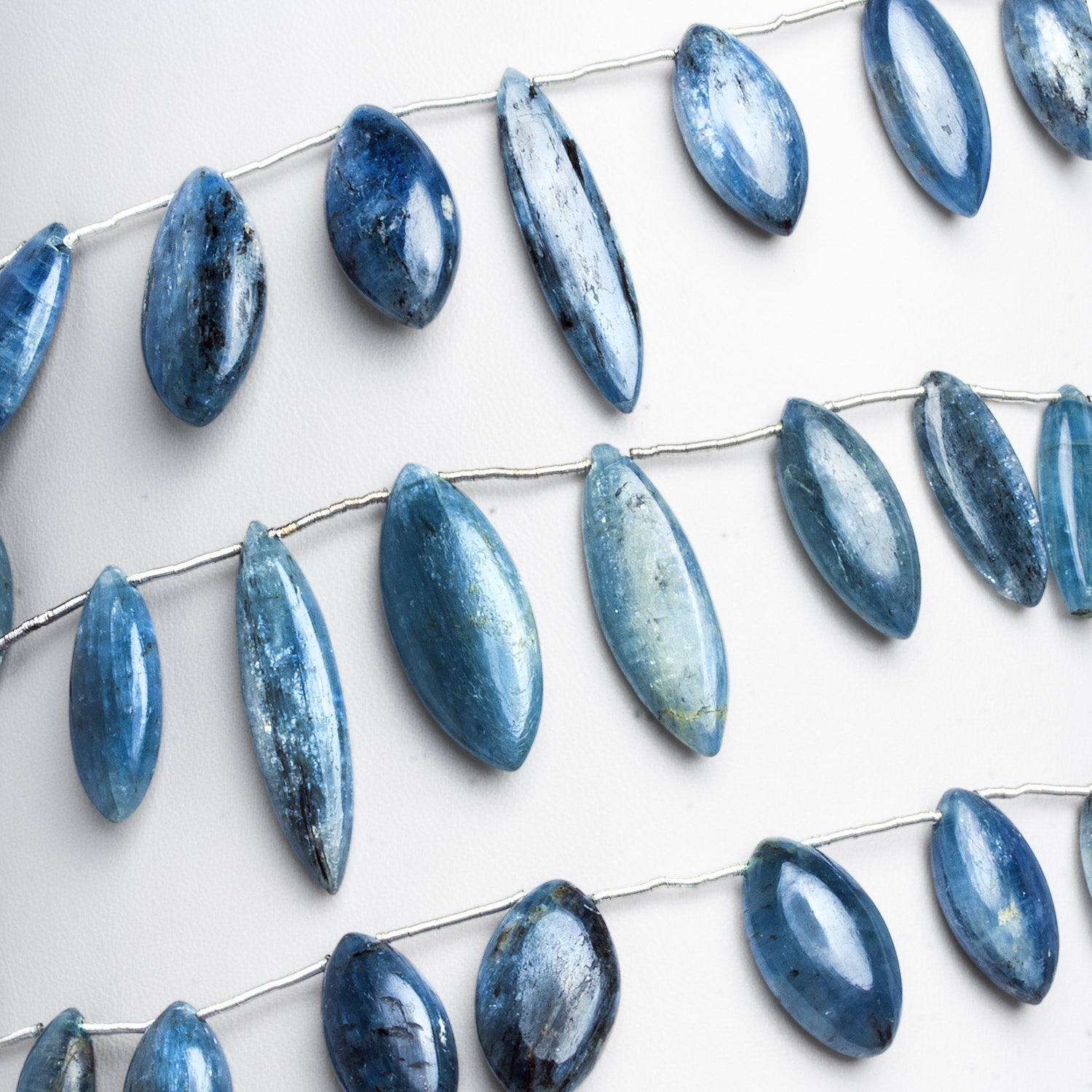 20x9mm Kyanite Plain Marquises 7 inch 12 beads - The Bead Traders