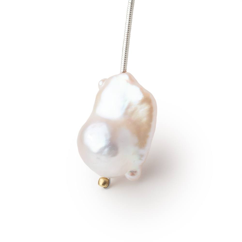 22x16mm Off White Ultra Baroque Freshwater Pearl Focal 1 Piece - The Bead Traders