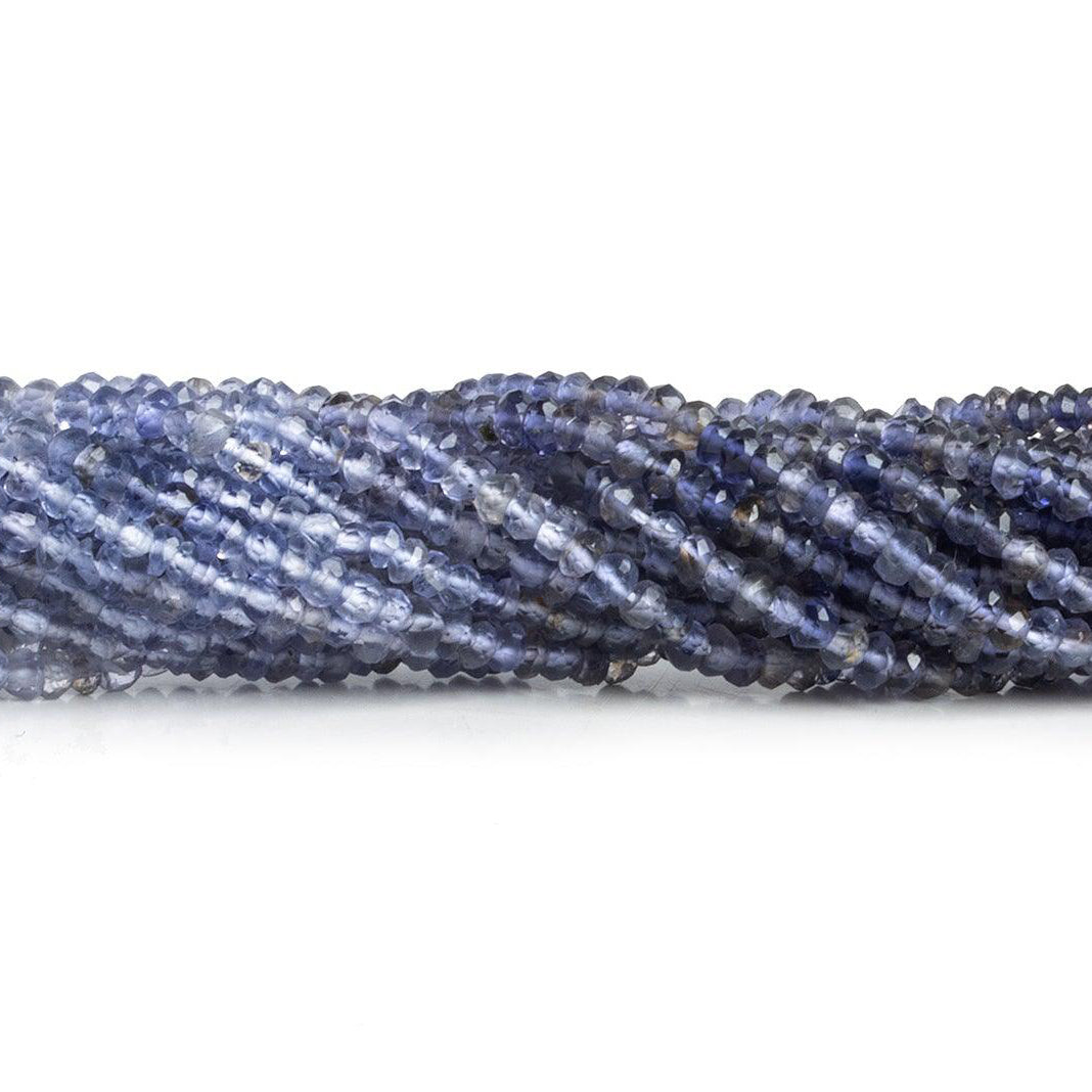 shaded lolite faceted rondelle beads for sale