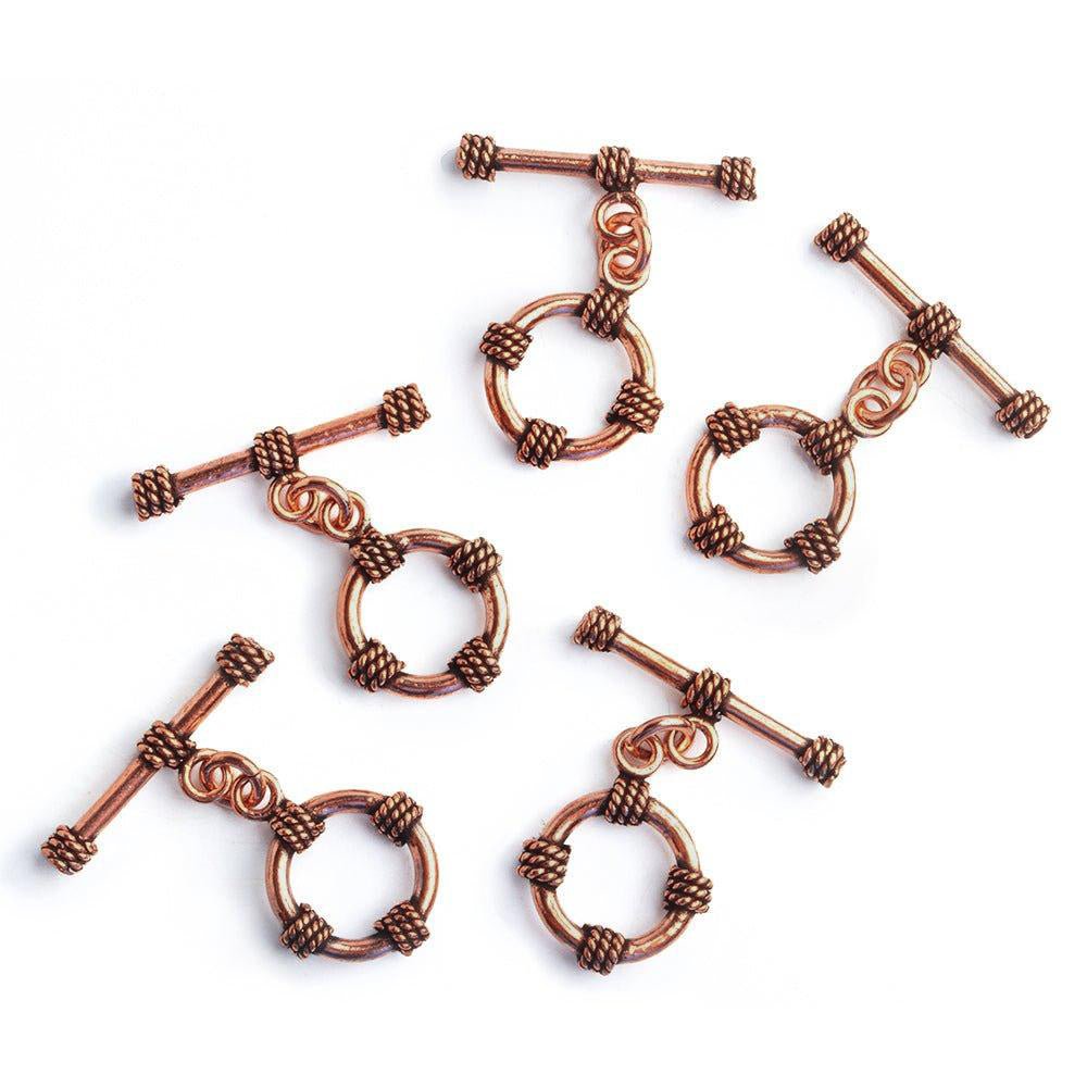 25x15mm Copper Toggles Set of 5 - The Bead Traders