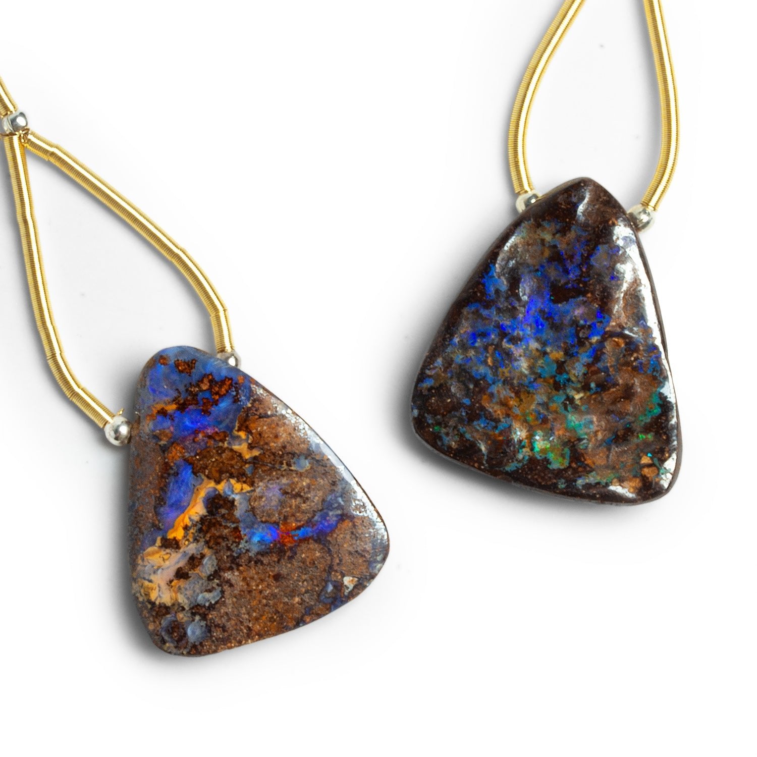 25x21mm Australian Boulder Opal Nugget Focal 1 Bead - The Bead Traders