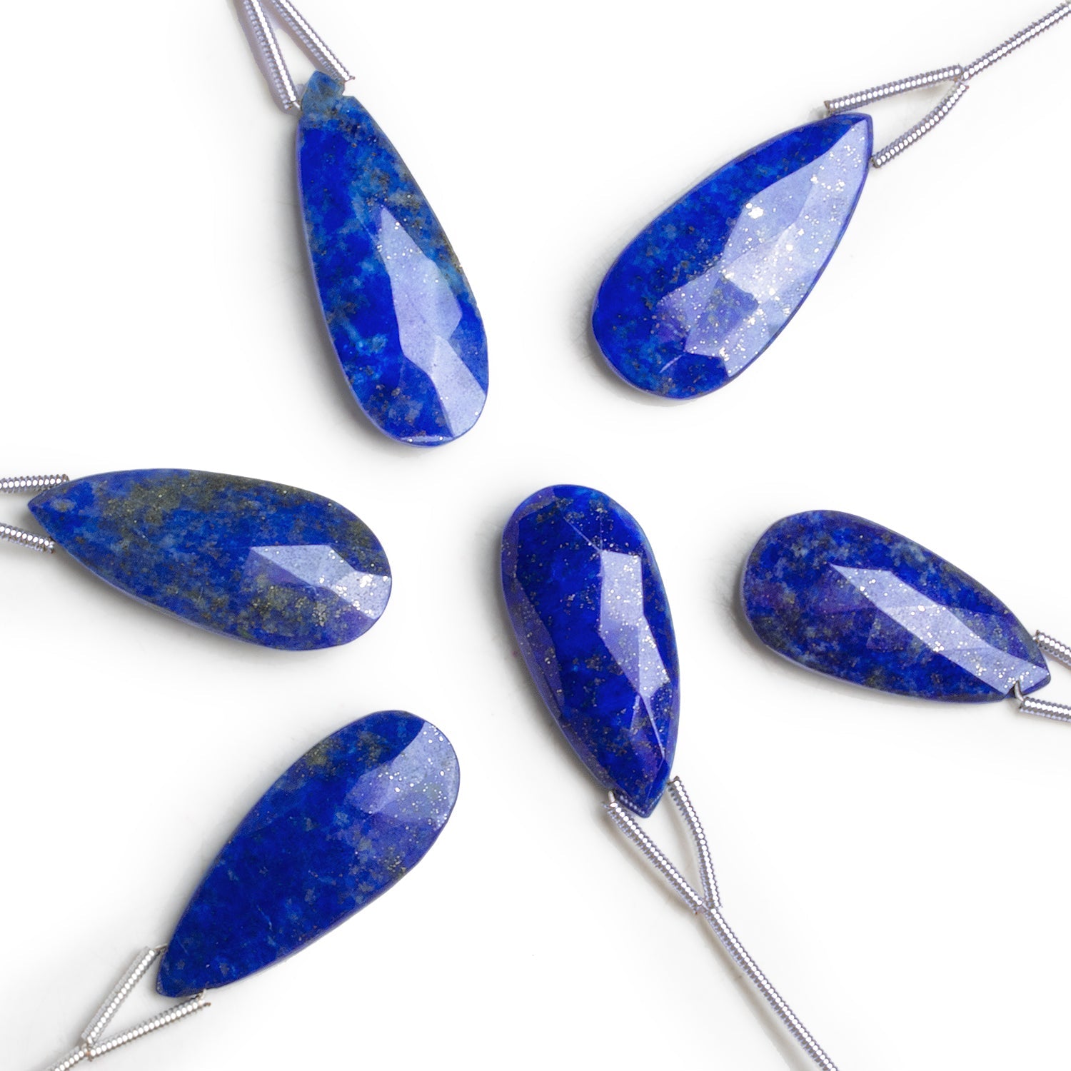 26x11mm Lapis Lazuli Faceted Pear Focal 1 Bead - The Bead Traders