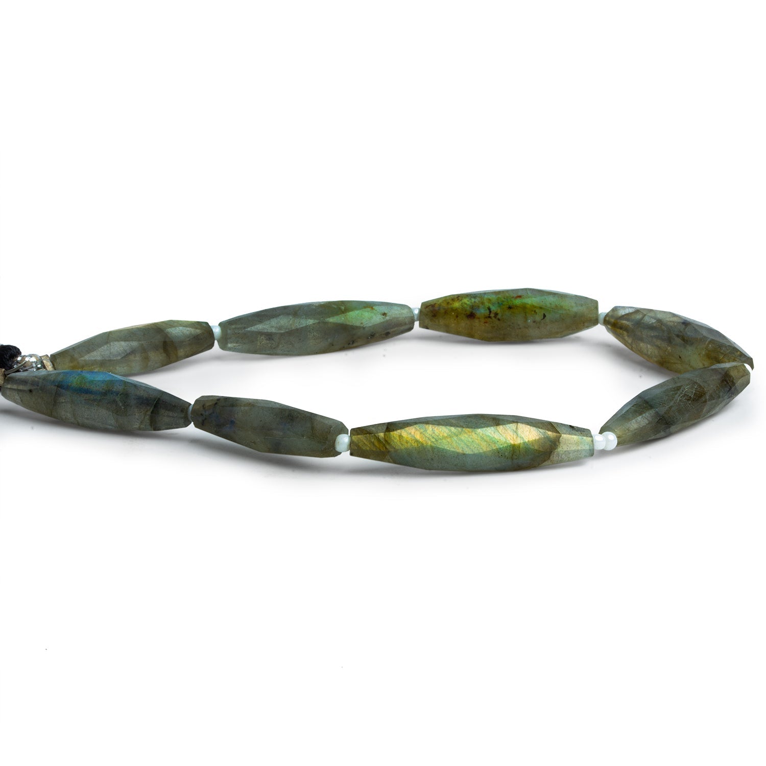 27x7mm Labradorite Faceted Marquises 7.5 inch 7 beads - The Bead Traders