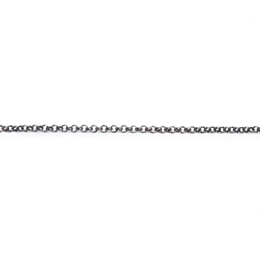 2mm Black Gold plated Ring Link Chain 3 Feet - The Bead Traders