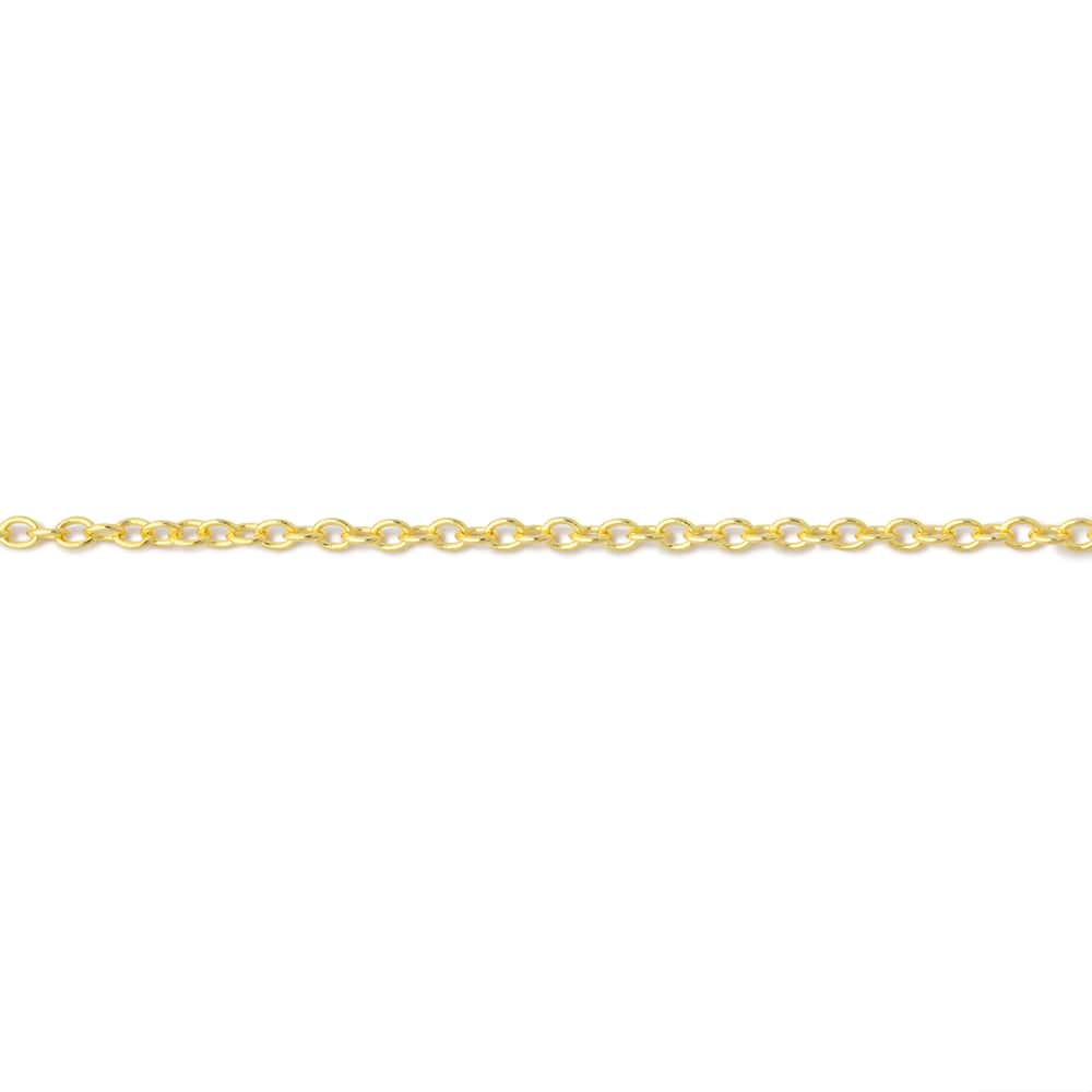 2mm Gold Plated Oval Link Chain 3 Feet - The Bead Traders